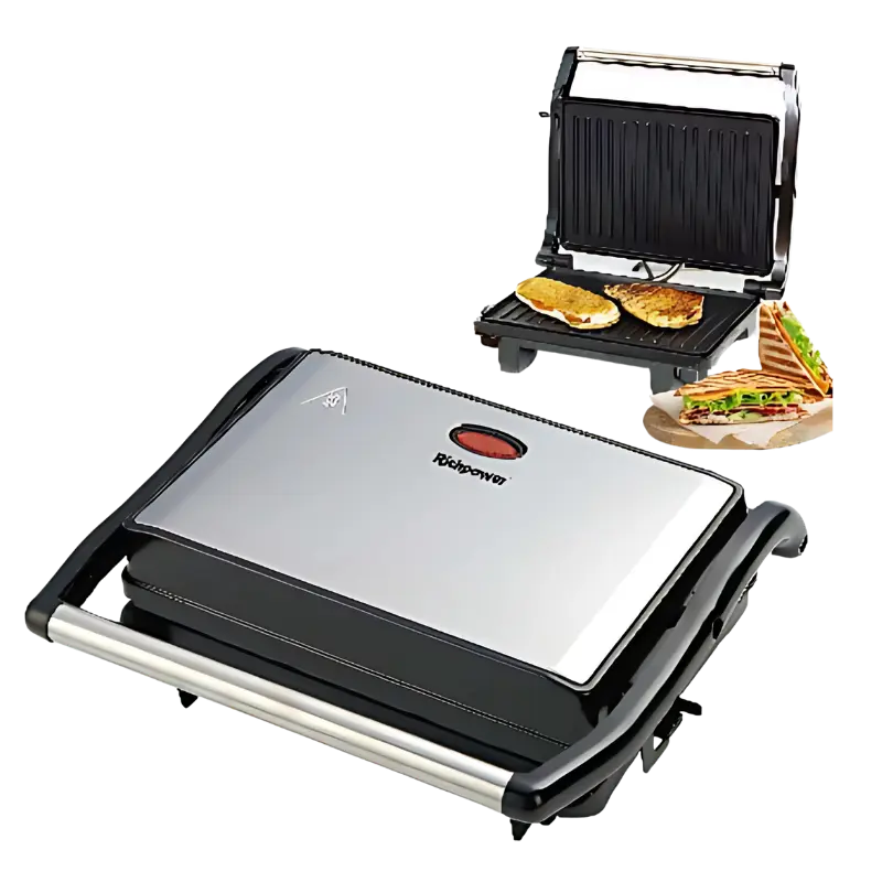 Richpower 2-Slice Grill Maker with Non-Stick Plates – Compact & Easy-to-Use Toaster, Available at Trontronics.lk"