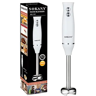 Sokany Stainless Steel Hand Blender SK-1707 – 400W, 2-Speed Control – Available in Sri Lanka from Trontronics.lk