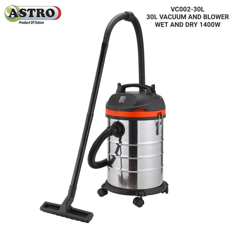 Astro 30L Wet & Dry Vacuum Cleaner with Blower – 1400W, Stainless Steel Bin – Now Available in Sri Lanka at Trontronics.lk
