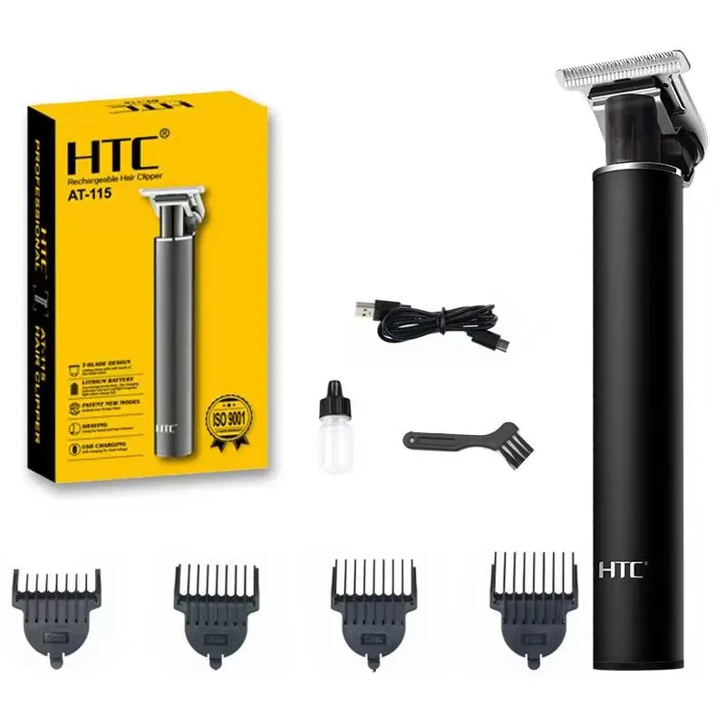 HTC AT-115 Fully Metal Body Professional Mens T- Blade Zero Cutting Hair Trimmer – photo 6