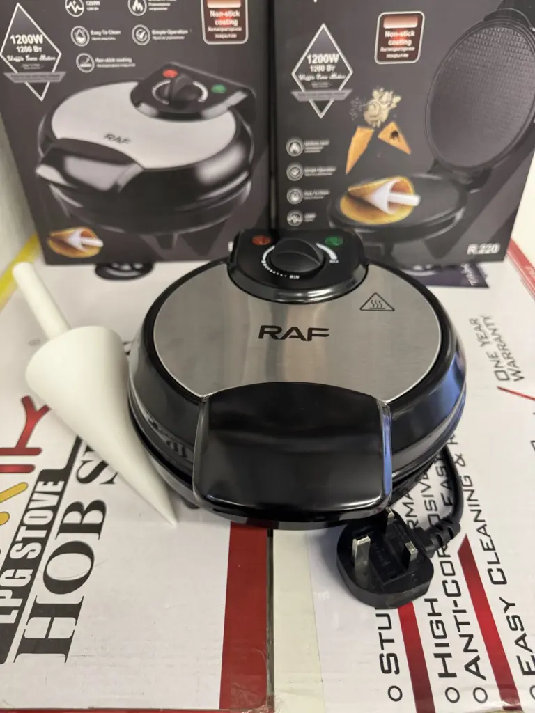 Raf Electric Egg Roll Maker, Crispy Omelet, Waffle, Pancake DIY Ice Cream Cone Machine 1200watts – photo 2