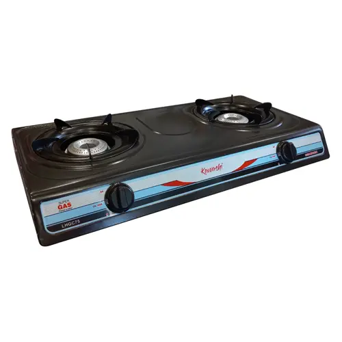 Kawashi 2 Burner Gas Cooker Non-Stick (Black) – photo 4