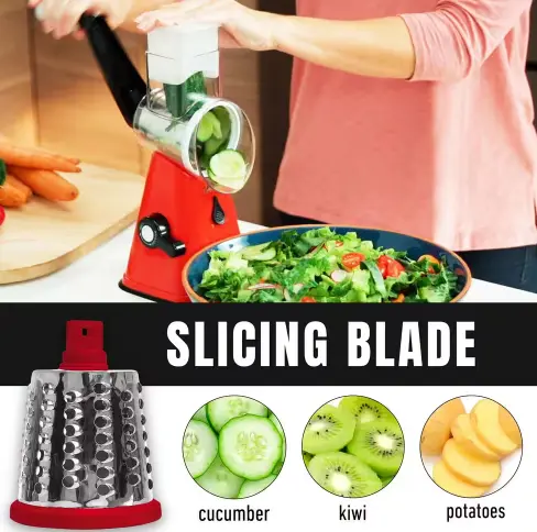 Nutri-Slicer 3-in-1 Spinning Counter-top Food Slicer and Grater – photo 5