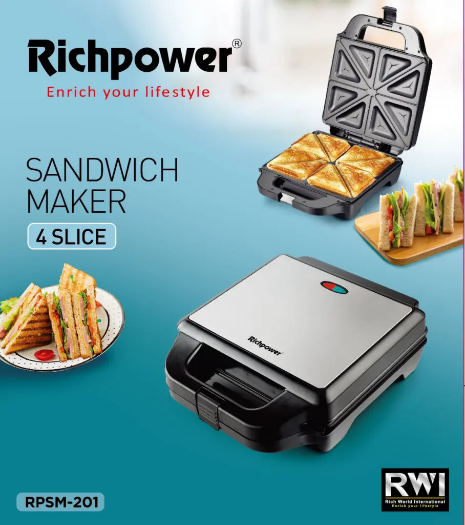Richpower 4 Slice Sandwich Toaster – photo 3