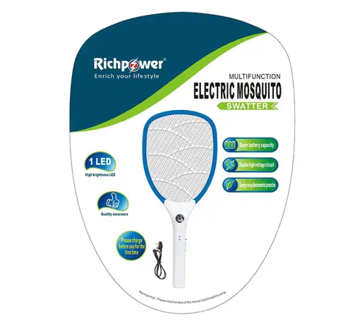 Richpower Rechargeable Electric Mosquito Swatter with LED Light – photo 2