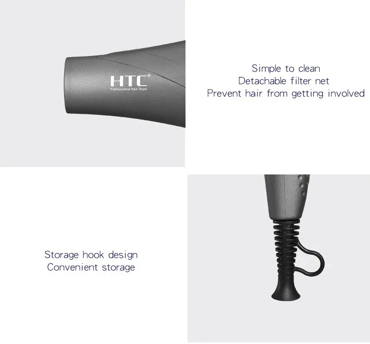 HTC Saloon Grade High Quality Hair Dryer (Matt Finish) 2300W – photo 6