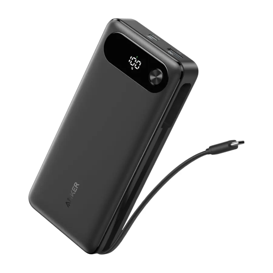 Anker 20000mAh 65w Two-Way Powerbank With Built-In Cable Black - A1383H11 - Shopo.lk Sri Lanka