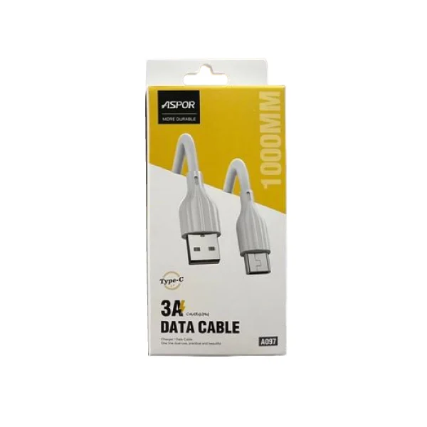 Aspor A097 Type C 3A Data Cable 1m - Shopo.lk Sri Lanka