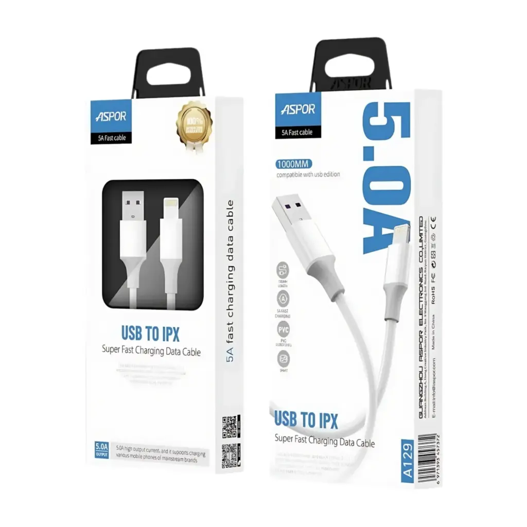 Aspor A129 USB To Lightning Cable - photo 3 - Shopo.lk