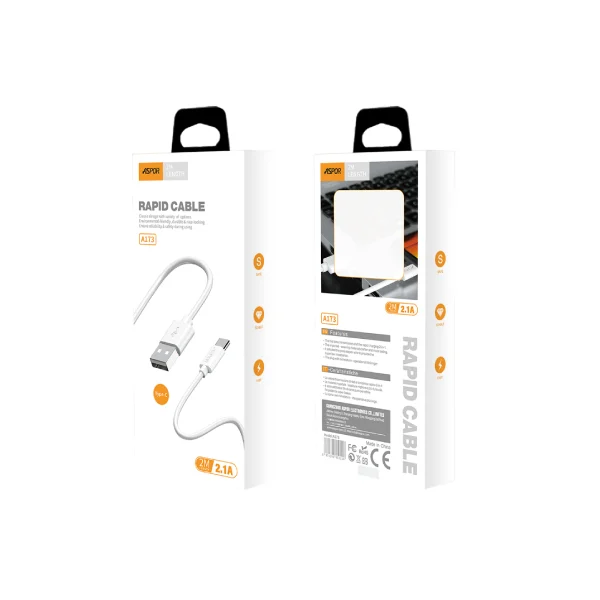 Aspor A173 Type-C 2.4A Cable - photo 2 - Shopo.lk