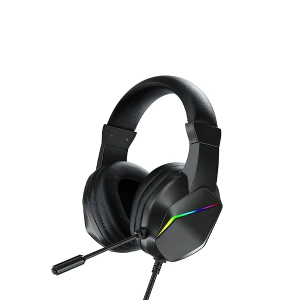 ASPOR A257 RGB Wired Gaming Headset with Microphone, 50mm Drivers, Volume Control, Black - Shopo.lk Sri Lanka