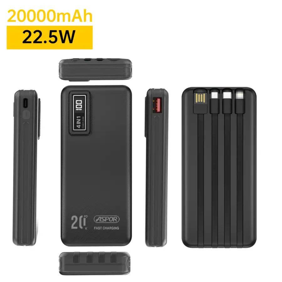 ASPOR A301 4-IN-1 20000mah POWER BANK - Shopo.lk Sri Lanka