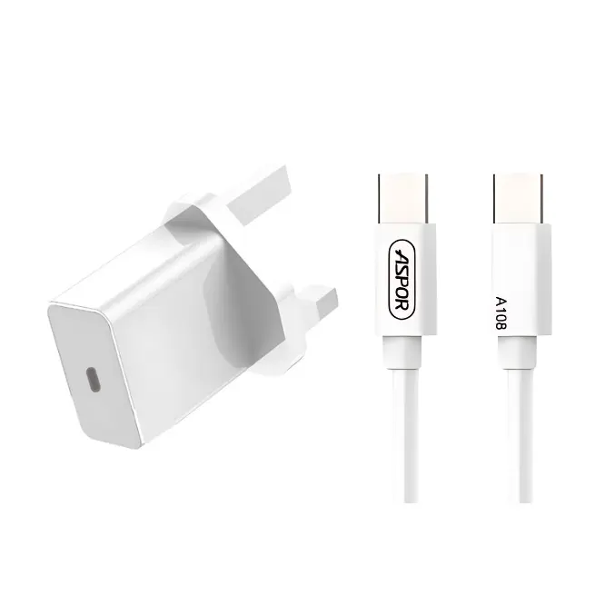 Aspor A808 20W Type-C To Type-C Power Adapter - Shopo.lk Sri Lanka
