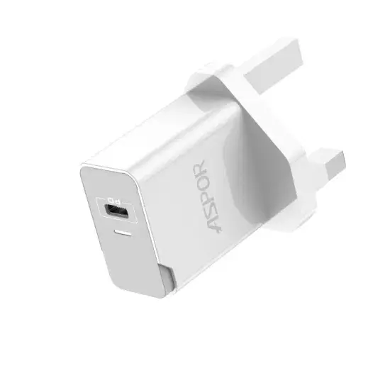 ASPOR A825 20w POWER ADAPTER WITH USB-C TO LIGHTNING CABLE COMBO SET - Shopo.lk Sri Lanka