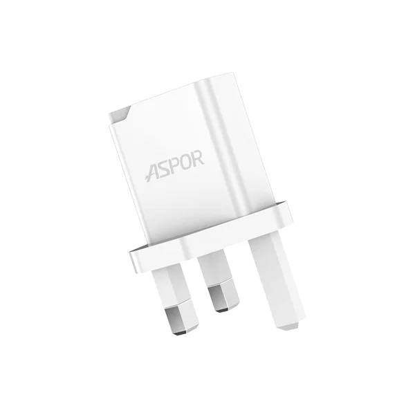 Aspor A827 3-Pin USB Charger with Type-C Cable - photo 2 - Shopo.lk