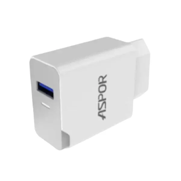 Aspor A827 3-Pin USB Charger with Type-C Cable - photo 4 - Shopo.lk