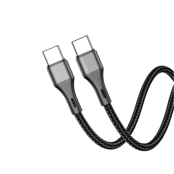 ASPOR AC-19 60W USB-C to USB-C Nylon Cable (1m) - photo 3 - Shopo.lk
