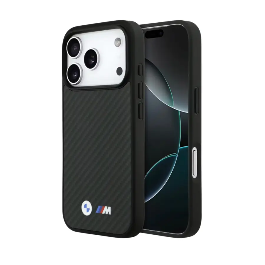 BMW Magsafe Kevlar Case With Metal Logo For iPhone 17 Pro Max Black - Shopo.lk Sri Lanka