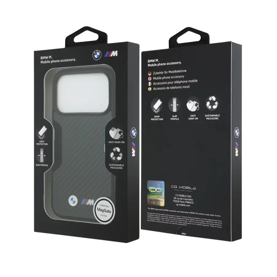 BMW Magsafe Kevlar Case With Metal Logo For iPhone 17 Pro Max Black - photo 5 - Shopo.lk