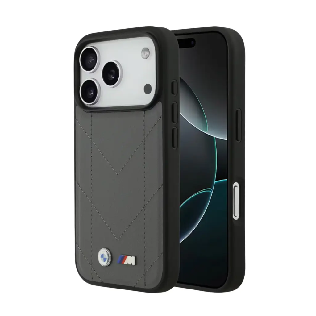 BMW Magsafe PU Quilted Leather Case for iPhone 17 Pro Max - Black / Blue / Grey - photo 3 - Shopo.lk