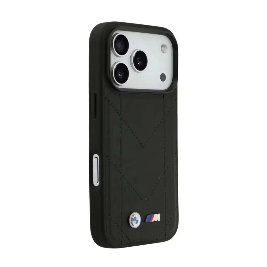 BMW Magsafe PU Quilted Leather Case for iPhone 17 Pro Max - Black / Blue / Grey - photo 4 - Shopo.lk