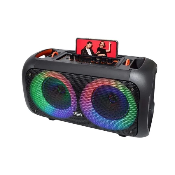 Brodu BTS-1709 Bass Portable Subwoofer Bluetooth Karaoke Speaker with Wireless MIC Big Sound/Dynamic - Shopo.lk Sri Lanka