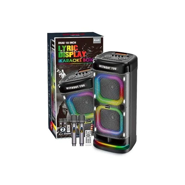 BRODU BTS-2121 160W Dual 10-Inch Karaoke Speaker - photo 3 - Shopo.lk