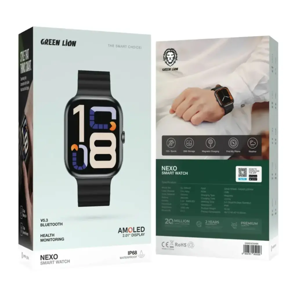 Green Lion GL-SWA47 Nexo AMOLED Smartwatch – Black – photo 3