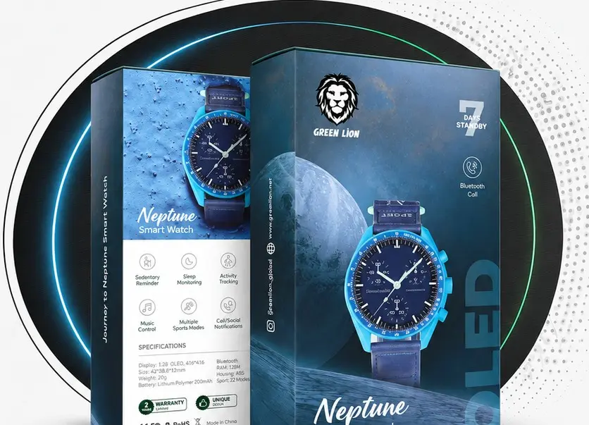 Green Lion Neptune 1.28" OLED Smart Watch - Shopo.lk Sri Lanka