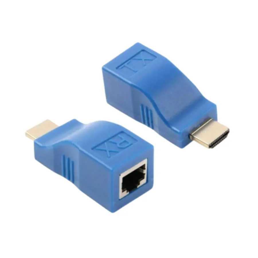 HDTV Extender By Cat-6/6A Lan To HDMI Adapter 2pcs - Shopo.lk Sri Lanka