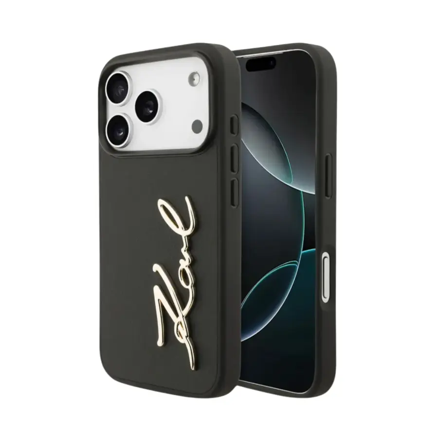 Karl Lagerfeld Magsafe PU Script Logo Case for iPhone 17 Pro - Black - Shopo.lk Sri Lanka