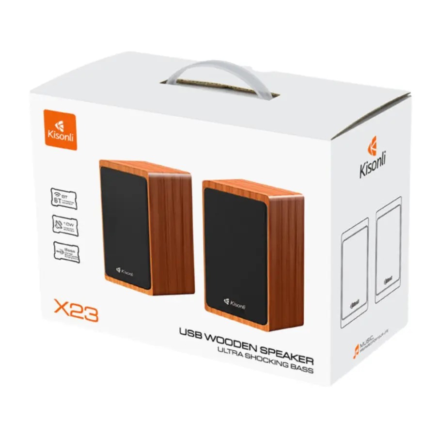 Kisonli X23 Wooden Multimedia Speaker - photo 5 - Shopo.lk