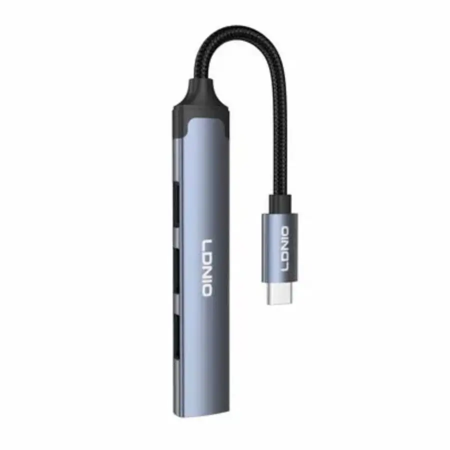 LDNIO DS-104C USB-C 2.0x3+3.5mm Audio Data Transmission Hub Adapter - photo 3 - Shopo.lk
