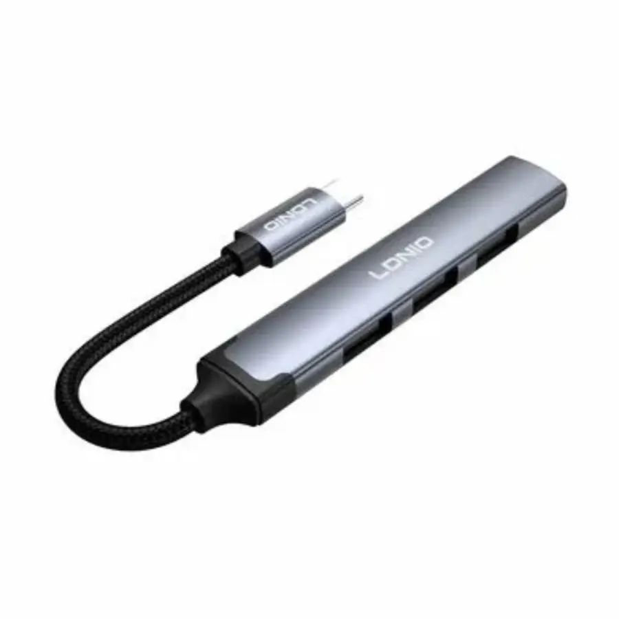 LDNIO DS-104C USB-C 2.0x3+3.5mm Audio Data Transmission Hub Adapter - photo 4 - Shopo.lk