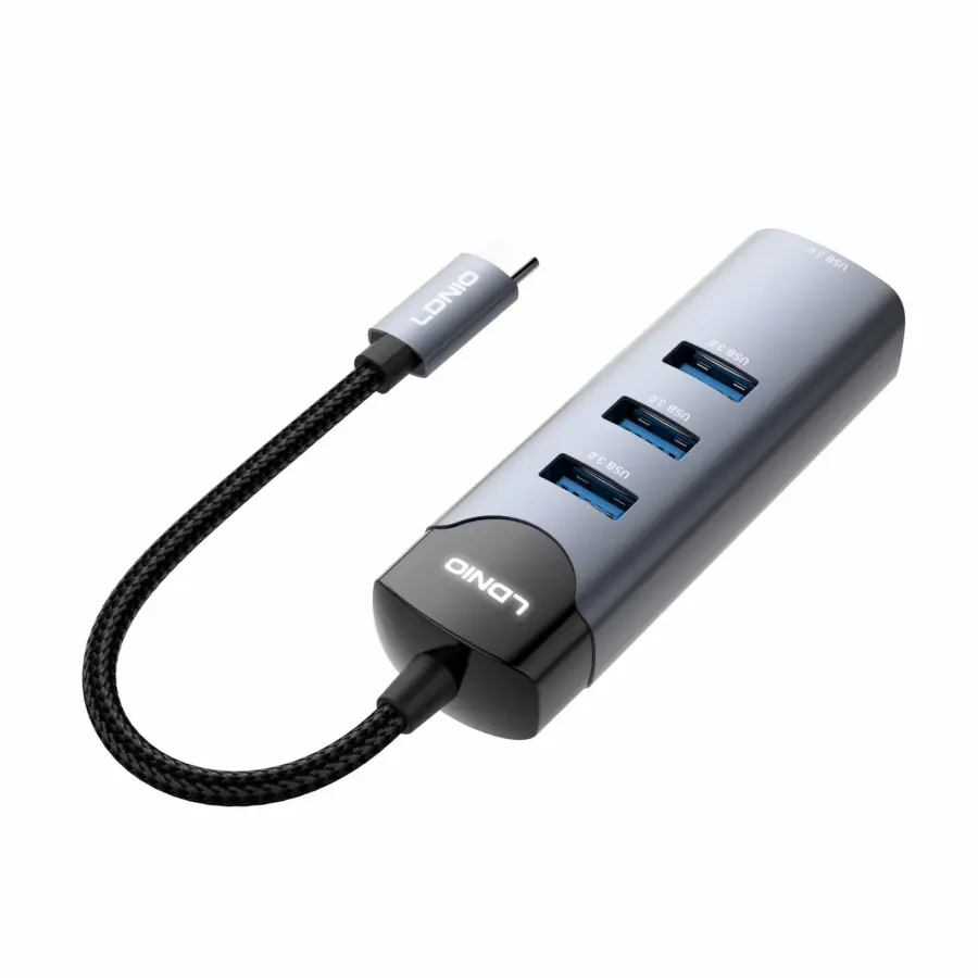 LDNIO DS-134C Type-C To USB 3.0*4 5GBPS Data Transmission Hub Adapter - photo 4 - Shopo.lk