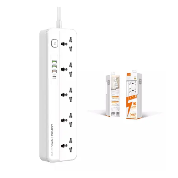LDNIO SC5415 5 AC Outlets Universal Power Strip - Shopo.lk Sri Lanka