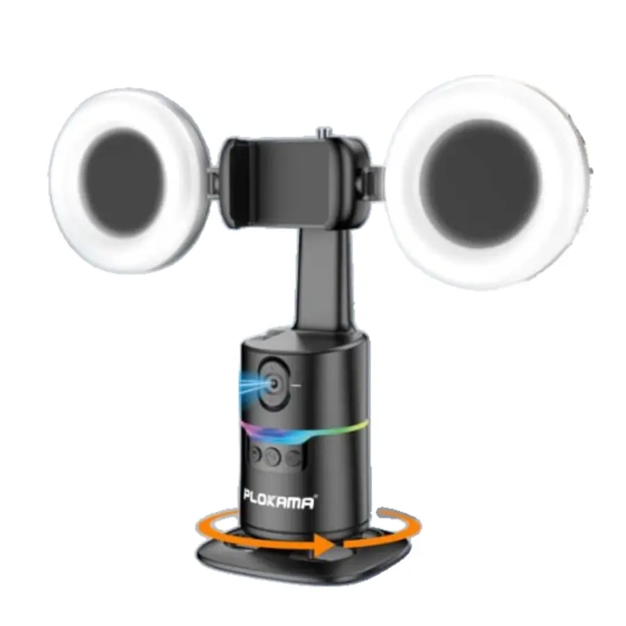 Plokama AUTO-A20 Pro Gimbal Auto Face Tracking 360 Smart Shooting Gimbal with - 2 Lights - Shopo.lk Sri Lanka