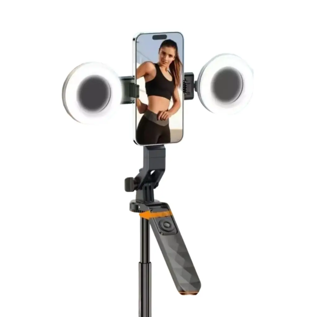 Plokama Live-P10 Pro Selfie Stick Tripod With LED Fill light And Bluetooth Remote - photo 2 - Shopo.lk