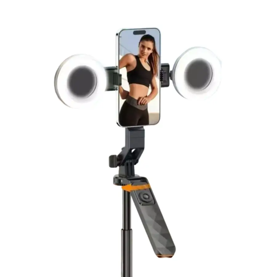 Plokama Live-P10 Pro Selfie Stick Tripod With LED Fill light And Bluetooth Remote - photo 2 - Shopo.lk