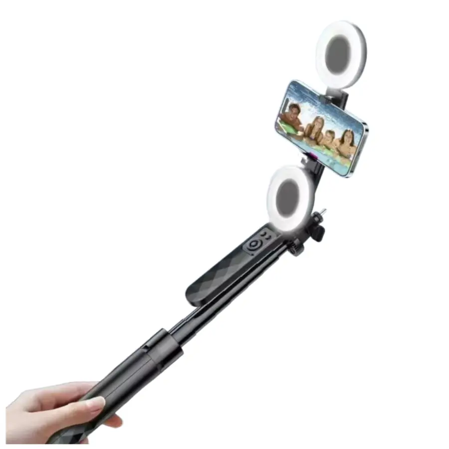 Plokama Live-P10 Pro Selfie Stick Tripod With LED Fill light And Bluetooth Remote - photo 3 - Shopo.lk