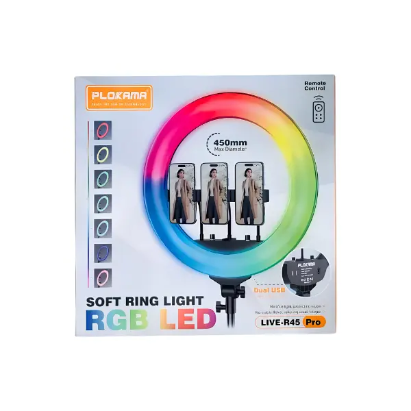 Plokama LIVE-R45 Pro 450mm RGB Ring Light - photo 4 - Shopo.lk