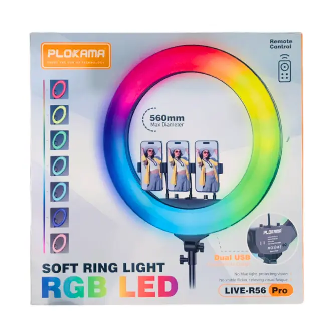 Plokama R56 Pro Soft LED RGB Ring light 56cm - photo 3 - Shopo.lk
