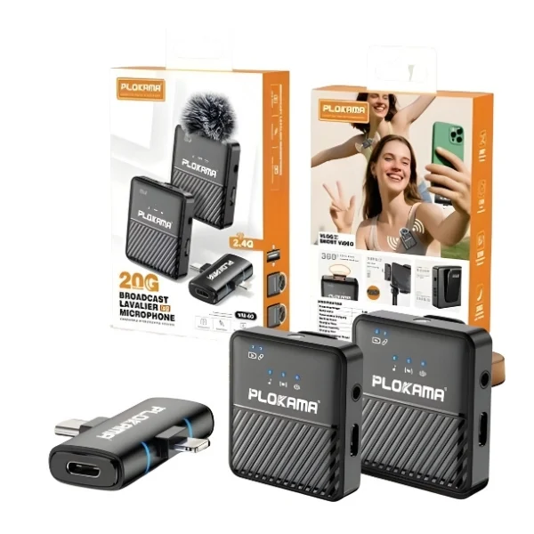 Plokama VM-60 Dual Wireless Lavalier Microphone with Noise Reduction - photo 4 - Shopo.lk