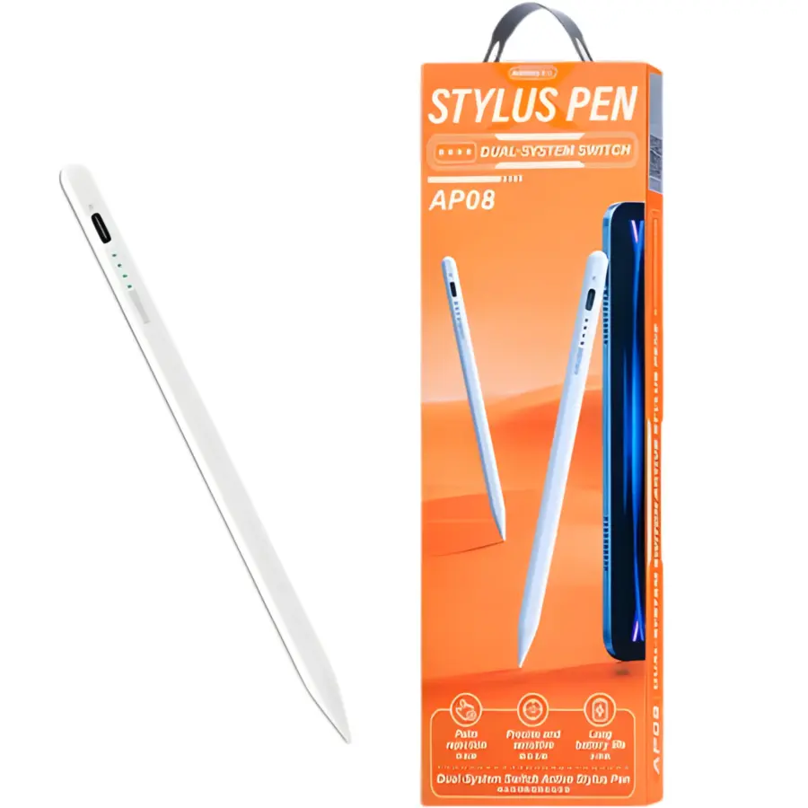 Remax AP08 Dual System Active Stylus Pen – White - photo 3 - Shopo.lk