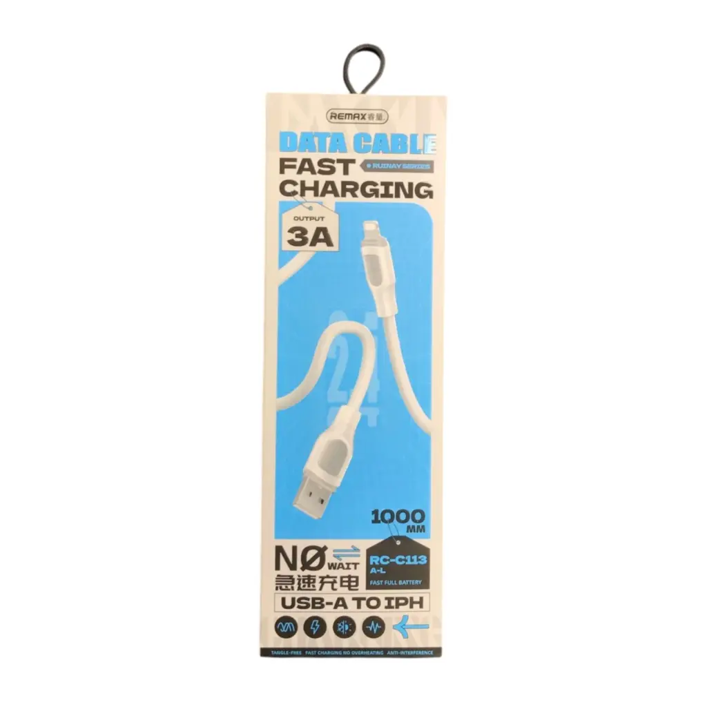 Remax RC-C113 USB to Lightning 1m Cable - photo 4 - Shopo.lk