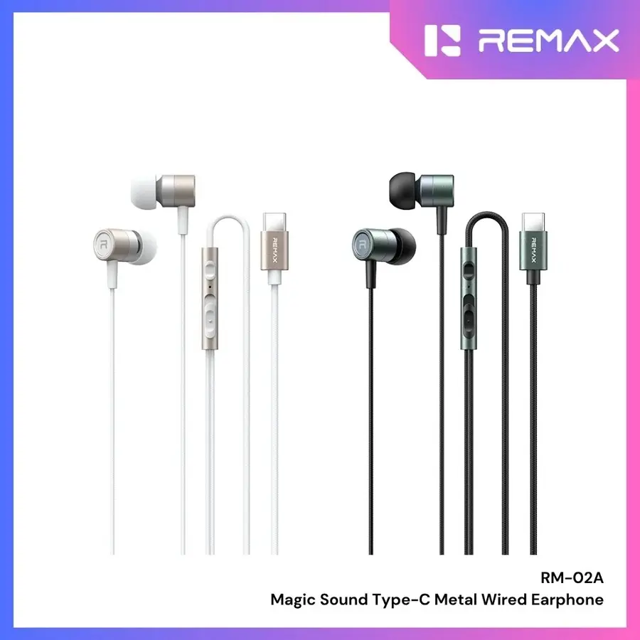 Remax RM-02A Magic Series Music Call Wired Earphones TYPE-C - Shopo.lk Sri Lanka