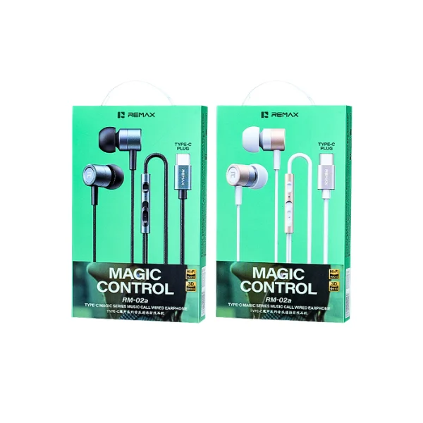 REMAX RM-02A Magic Series Type-C Wired Earphones - photo 3 - Shopo.lk