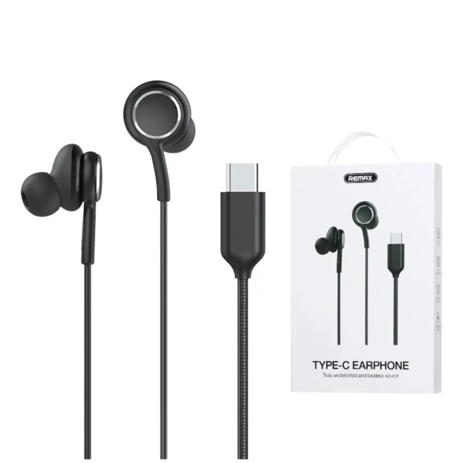 Remax RM-703A Type-C Earphone Black - photo 2 - Shopo.lk