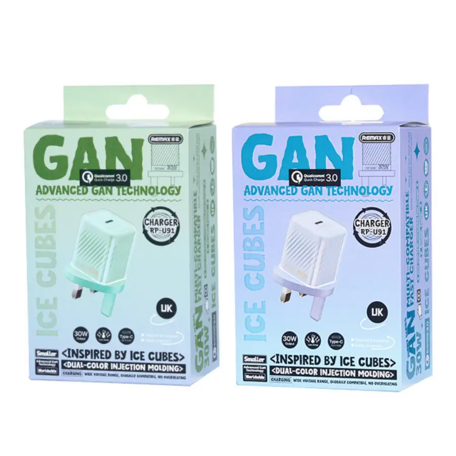 Remax RP-U91 30W PD+QC Gan Multi Compatible Fast 3pin Charger - photo 3 - Shopo.lk