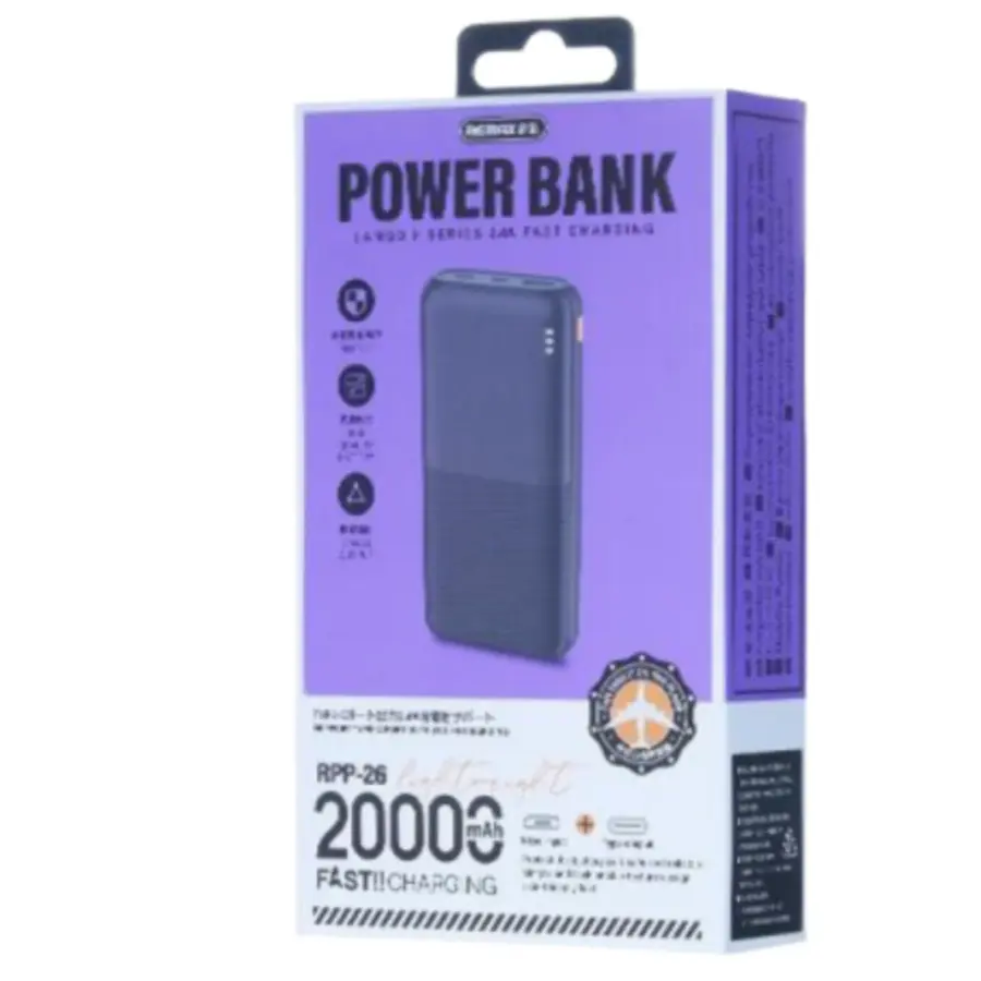 Remax RPP-26 Lango II 20000mAh Power Bank Black - photo 3 - Shopo.lk